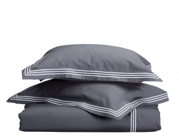 BEDFORD GREY/WHITE 230x220 i gruppen Sängkläder / Dubbelpåslakan hos Grand Design (9403-18-230x220)