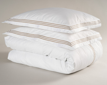 BEDFORD WHITE/SAND Dubbel i gruppen Sängkläder / Dubbelpåslakan hos Grand Design (9403-3-DUBBEL)