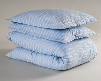 SEERSUCKER BLUE Dubbel i gruppen Sängkläder / Dubbelpåslakan hos Grand Design (9470-12-DUBBEL)